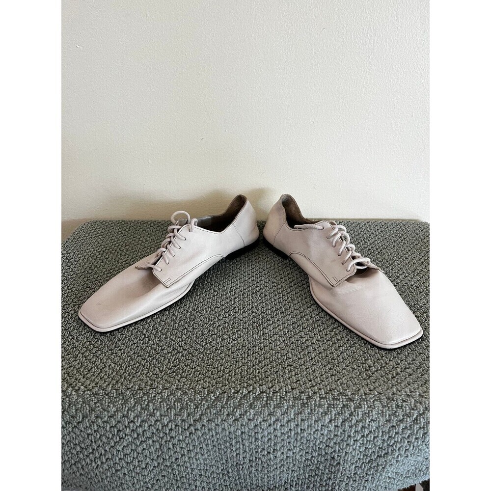 Zara Men's White Leather Casual  Shoes Size 8 (Zara 39 Equivalent 10" Foot) - Picture 2 of 6